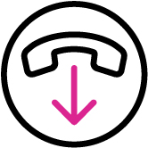 icon hang up pink