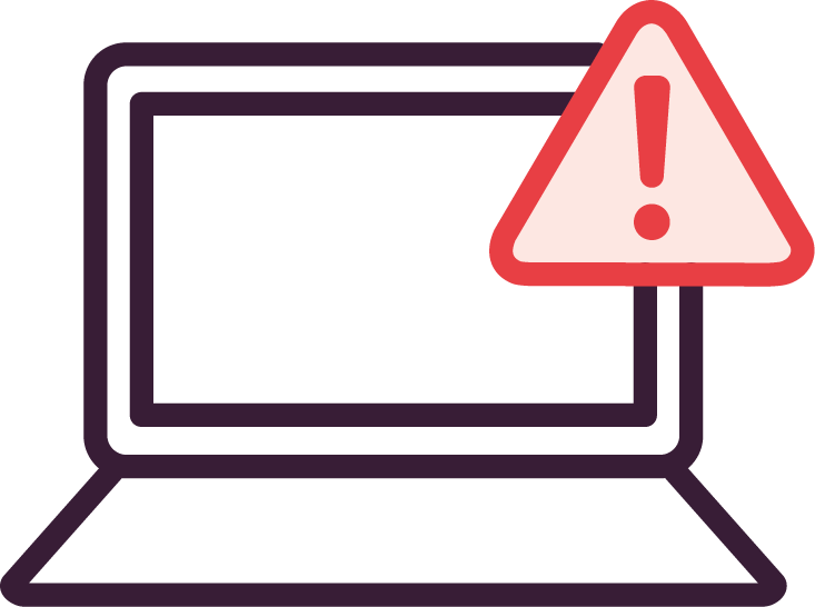 Online scam threat icon